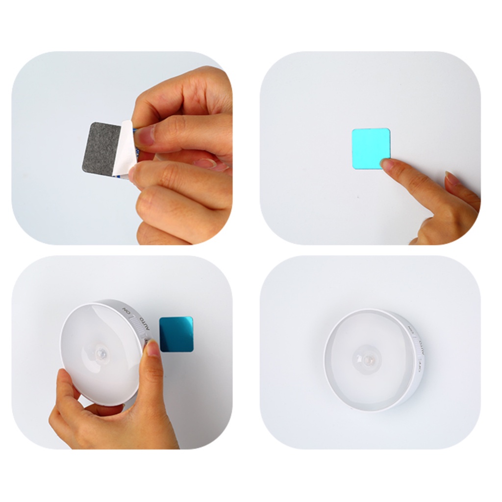Đèn LED tròn 8 bóng cảm biến chuyển động PIR không dây sạc USB