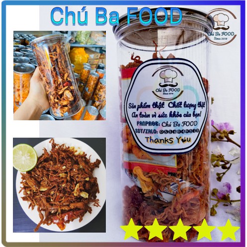 Khô Heo Cháy Tỏi 🐖Chú Ba FOOD🐖 | Thịt heo thật - Dai, Ngon, Chất lượng 300G(Cả Hộp) | BigBuy360 - bigbuy360.vn