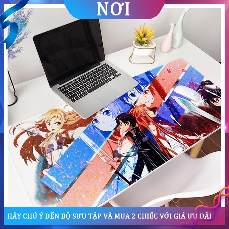 Sword Art Online Mouse Pad Oversized Seam Asuna Alice Kirito Anime Game Keyboard Mat Table Mat Ngoại vi