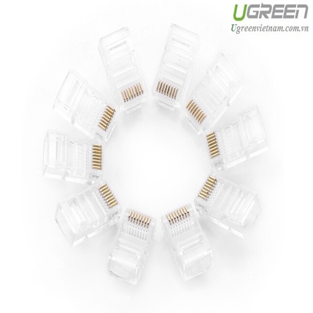 Đầu Bấm Mạng RJ45 CAT 5E UGREEN NW110 Chính Hãng 50-100 hạt / túi