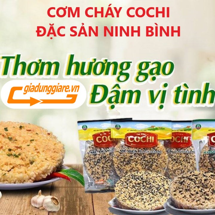 ( Bán sỉ ) CƠM CHÁY Cochi đặc sản Ninh Bình (Túi 65g, Tùy chọn vị CHÀ BÔNG , MÈ ĐEN hoặc RONG BIỂN) - giadunggiare.vn