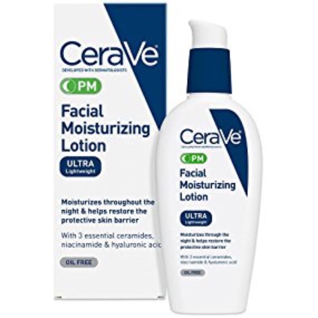 Kem dưỡng phục hồi da CeraVe Facial Moisturizing Lotion PM 4% Niacinamide 89ml