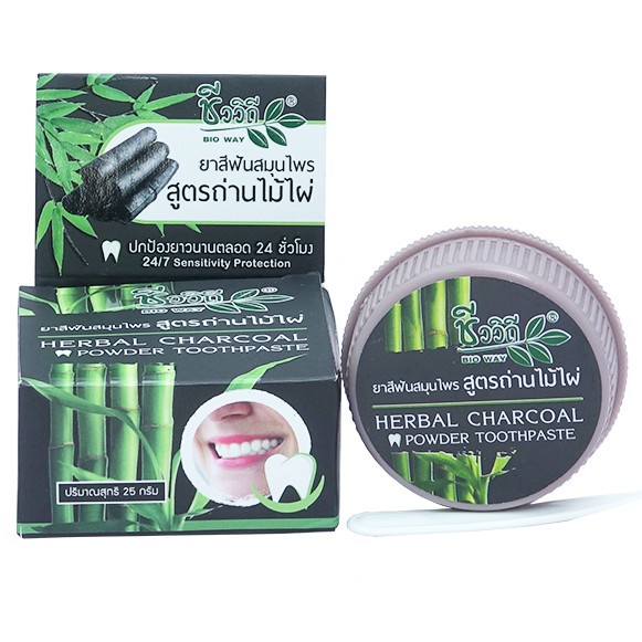 Kem Đánh Răng Than Tre Herbal Charcoal Thái Lan 25g