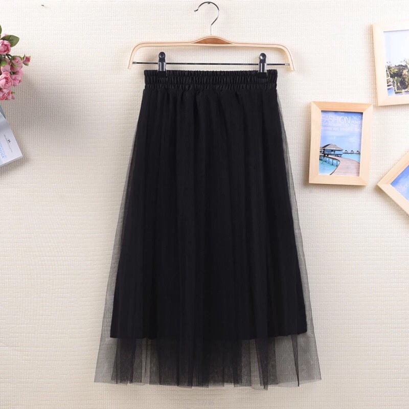 Chân Váy Lưới Chữ A Phong Cách Hàn Quốc Dành Cho Nữ