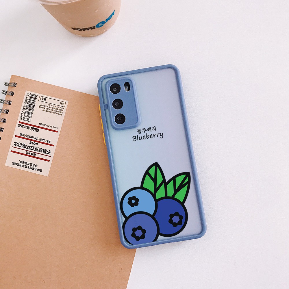 Ốp lưng xiaomi redmi note 10 /note 8/ note 8 pro/note 7/note 9/note 9 Pro/note 9s nhám in hoa quả viền màu đang cực hot