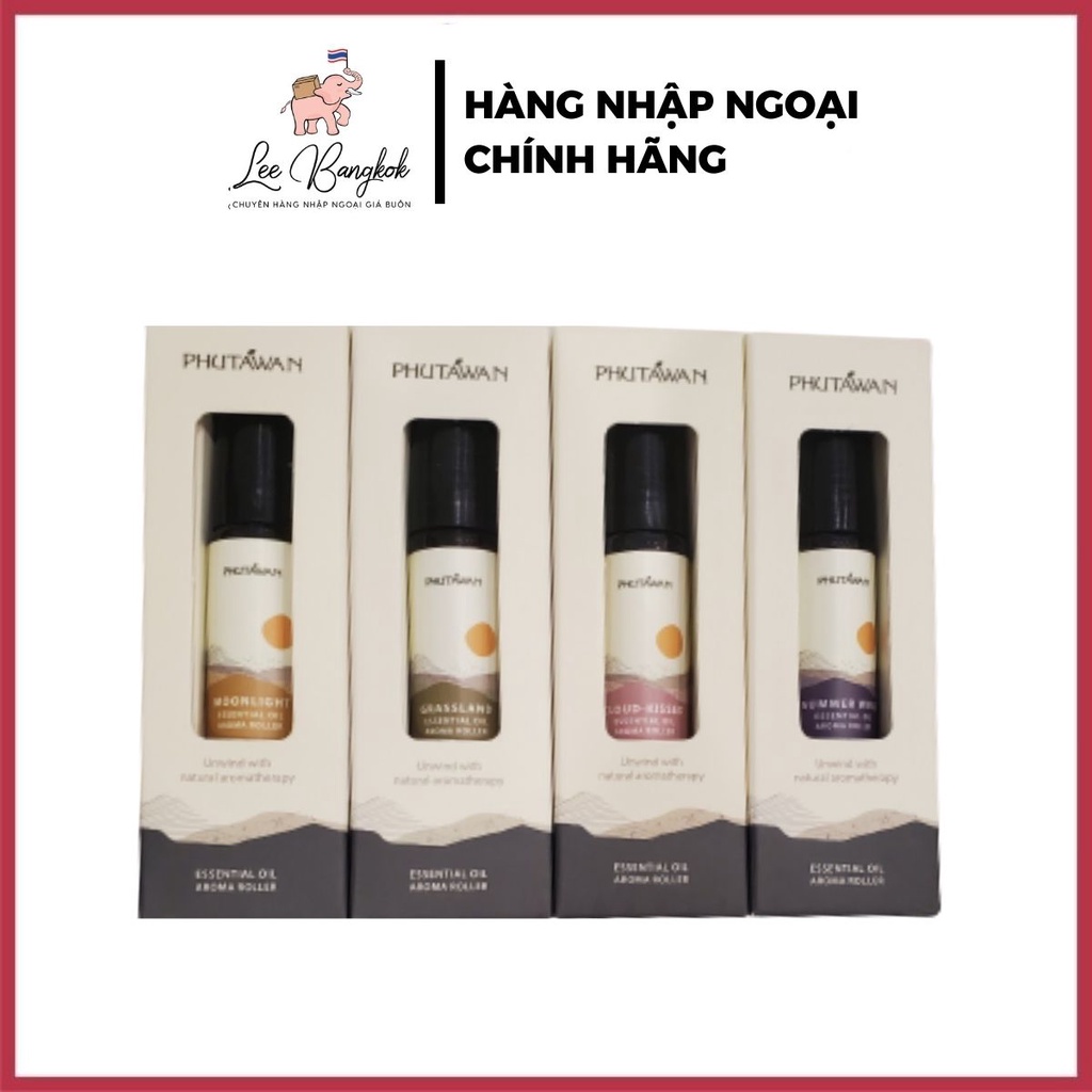 Tinh Dầu Thơm Phutawan Essential Oil Aroma Roller, Thiết Kế Lăn Tiện Dụng Với Thành Phần Tự Nhiên 8ml