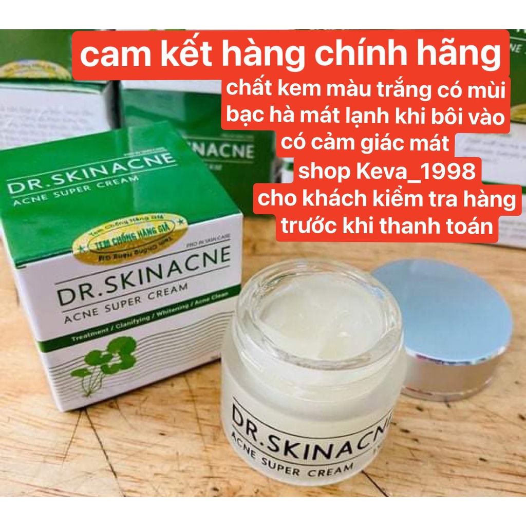 (kem màu trắng - hương bạc hà) Kem Giảm Mụn Ngừa Thâm Liền Sẹo DR.SKINACNE 15g Chính hãng | BigBuy360 - bigbuy360.vn