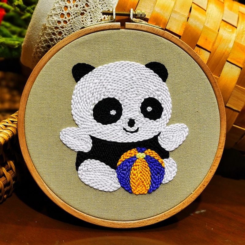 Bộ Dụng Cụ Thêu Thủ Công Hình Kỳ Lân Hoạt Hình 16cm