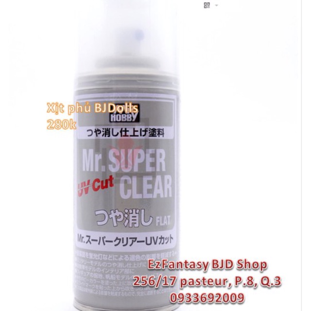 Xịt phủ bảo vệ Faceup dành cho búp bê BJD - mr super clear