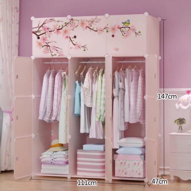 bán chạy nhất Tủ nhựa ghép đa năng 12 ô sâu 47cm. tặng kèm 2 treo đồ