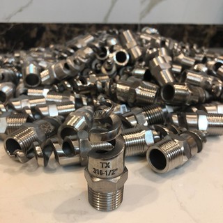Đầu phun xòe dạng xoắn ốc phi 21mm