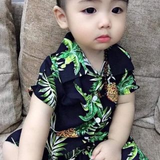 Bộ pijama lanh lụa cho bé trai bé gái