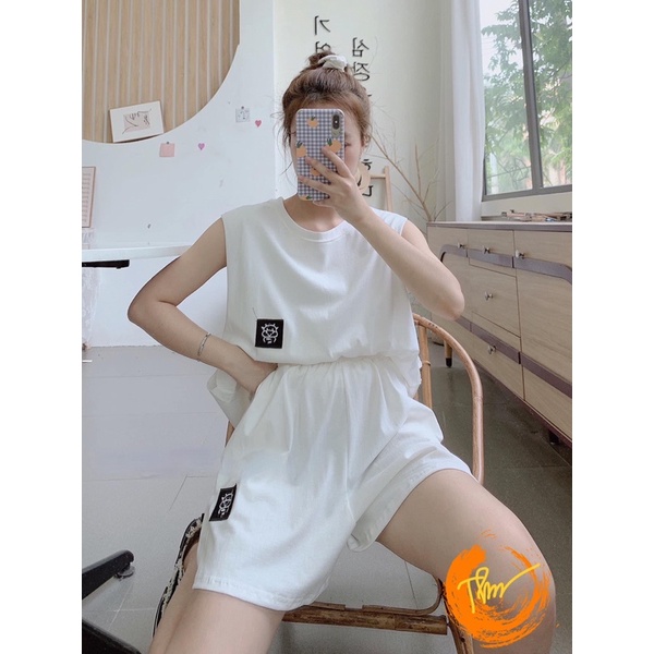 Bộ ba lỗ đùi logo bò sữa TH6