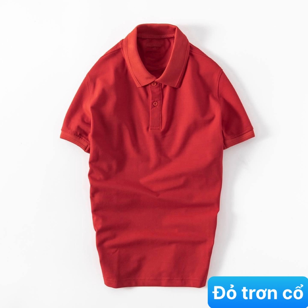 Áo thun nam polo cổ trụ màu đen chất vải cotton dày dặn co giãn tay ngắn, phông nam đẹp Hado19 nhiều mẫu