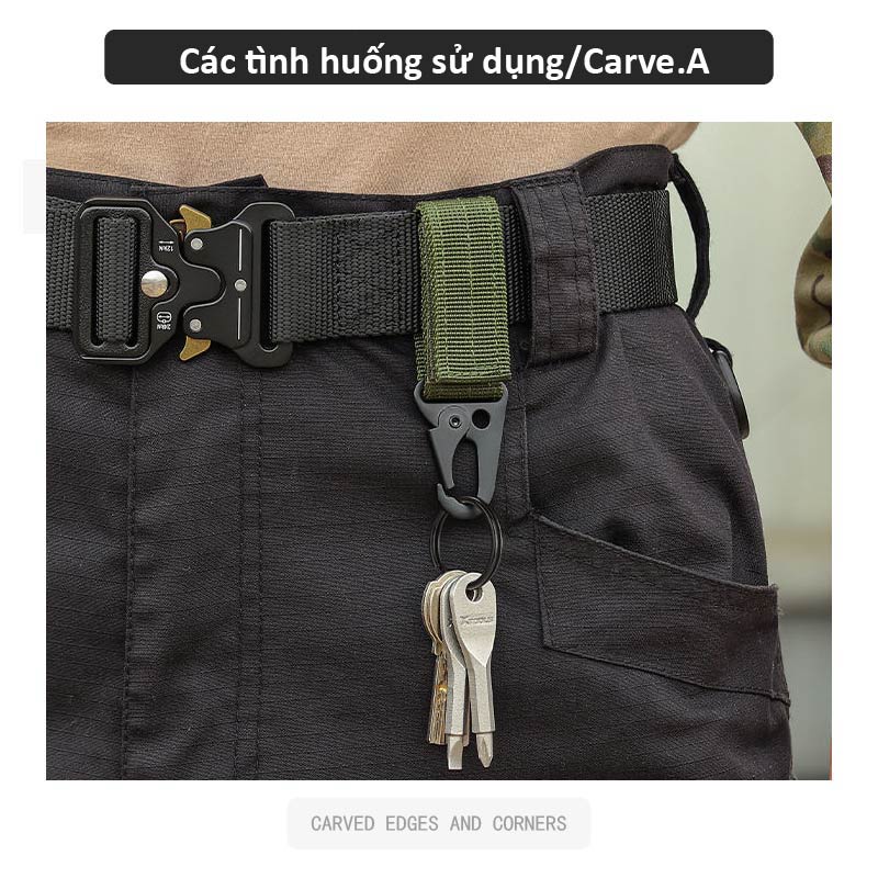 Carve.A Store Móc Khóa Ba Lô Đa Năng Rộng 2.5cm Dài 10cm trang trí ba lô