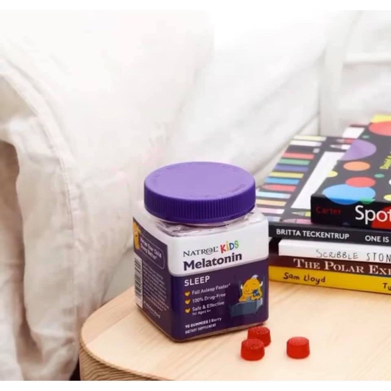 Kẹo dẻo ngủ ngon Natrol Kids Melatonin Gummies 90 viên