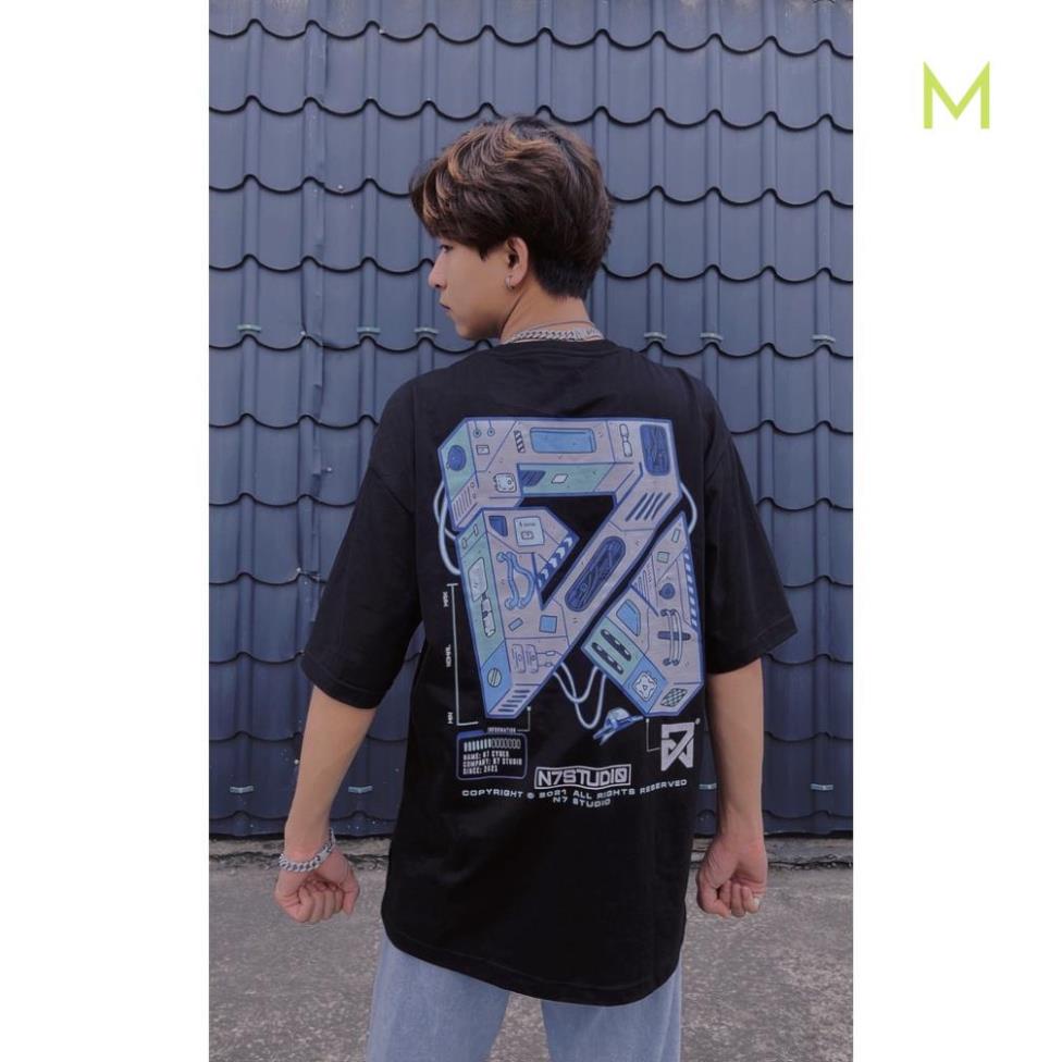 Áo thun unisex N7 Cyber phông tay lỡ nam nữ form rộng Local Brand T5
