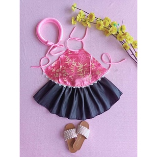 Set yếm kèm mấn chất gấm lụa xinh xỉu👗👗👗