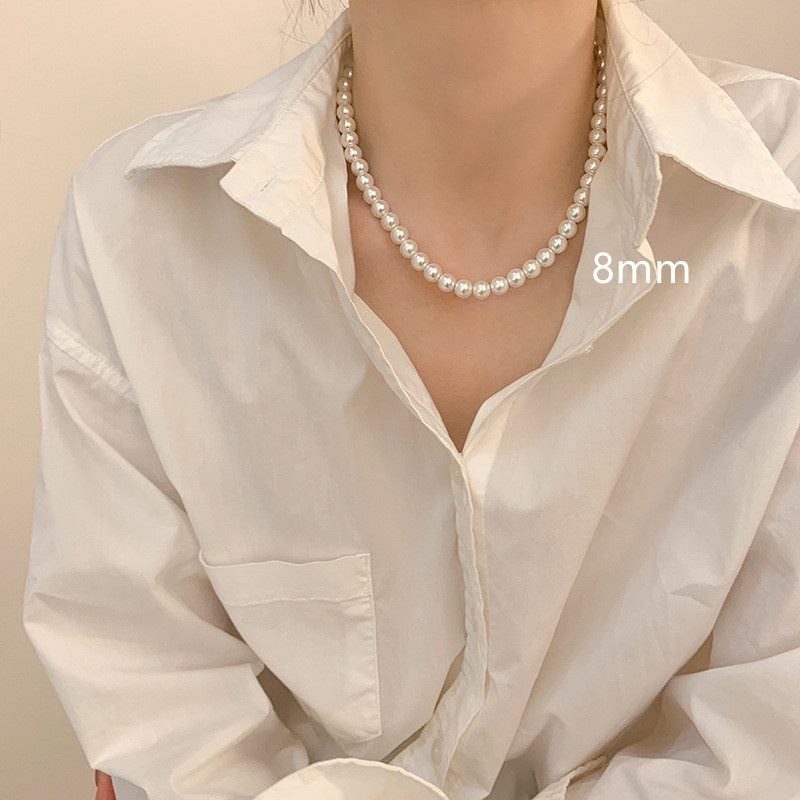 Vòng cổ Mặt Hình Bướm Đính Ngọc Trai Thời Trang Hàn Quốc