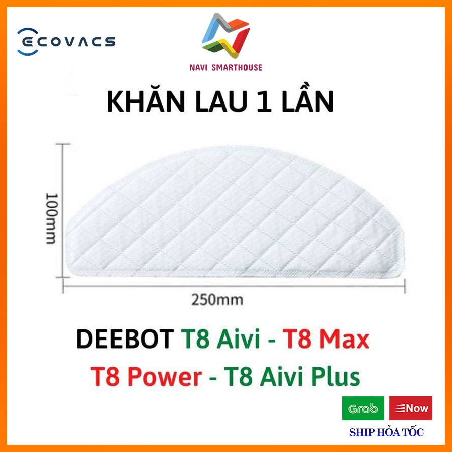 Khăn lau 1 lần Robot hút bụi lau nhà Ecovacs T8 Aivi T8 Aivi Plus khăn lau robot hút bụi