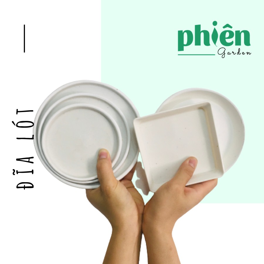 Đĩa lót chậu cây để bàn, đĩa lót gốm sứ, dĩa lót đất nung kê chậu
