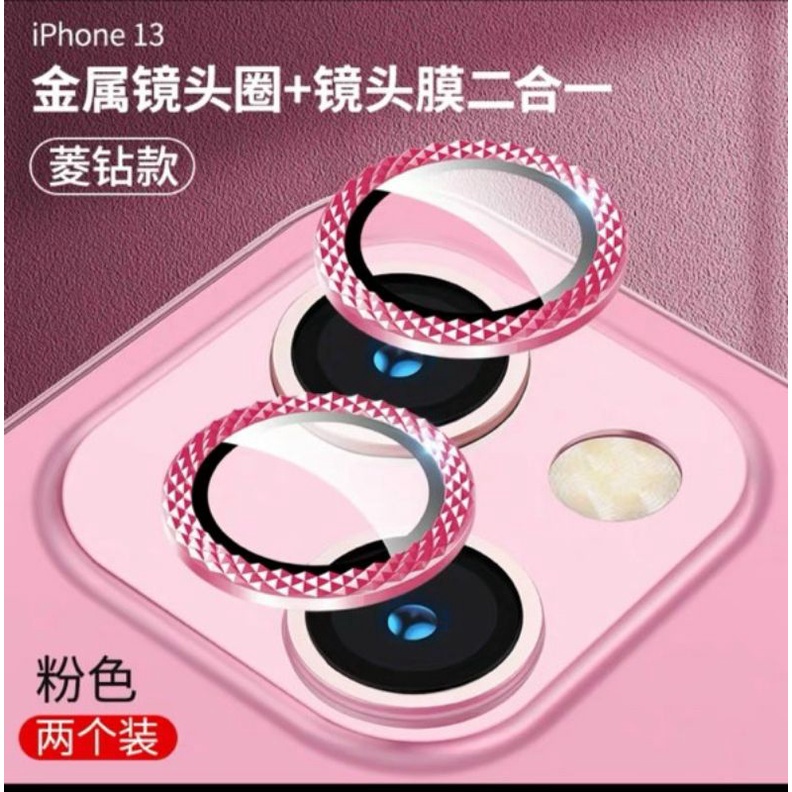 iphone 13 pro max , 13 pro , 13 , 13 mini _ Bộ 3 dán mắt camera phay kim cương lấp lánh