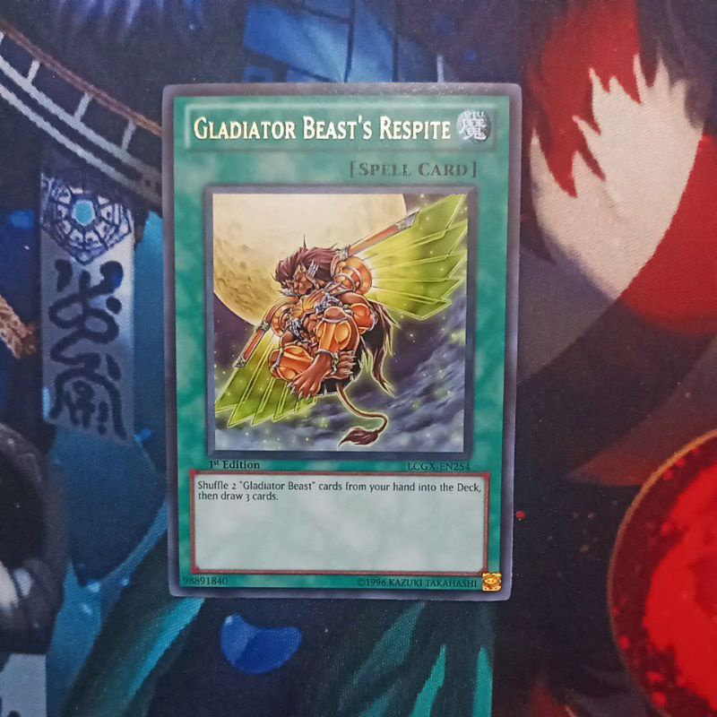 Thẻ bài Yugioh chính hãng Gladiator Beast's Respite - LCGX-EN254 - Rare 1st Edition 