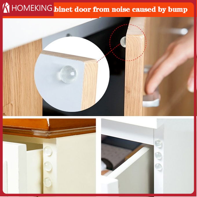 24 cái / bộ đồ gia dụng Nắp cách âm chống va chạm, miếng đệm chống va chạm, hạt cao su tích hợp, tay nắm cửa, tường, chân bàn, cửa tủ