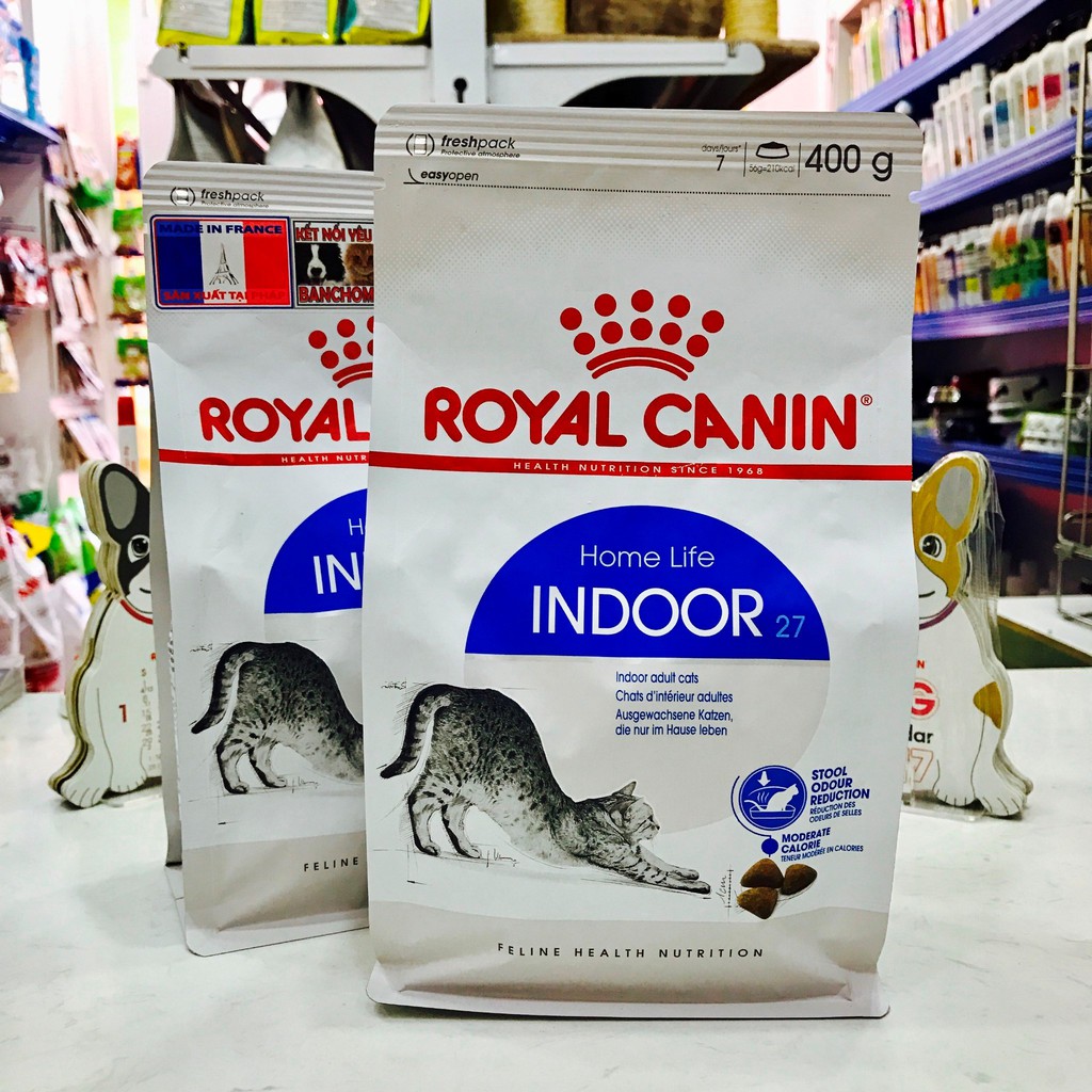 Thức ăn cho mèo Royal Canin Indoor 27 túi 400g