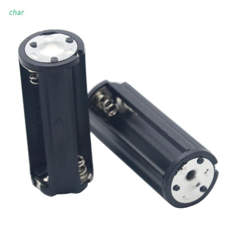 Bộ 2 hộp đựng pin AAA hình trụ bằng nhựa màu đen 3x1.5V AA