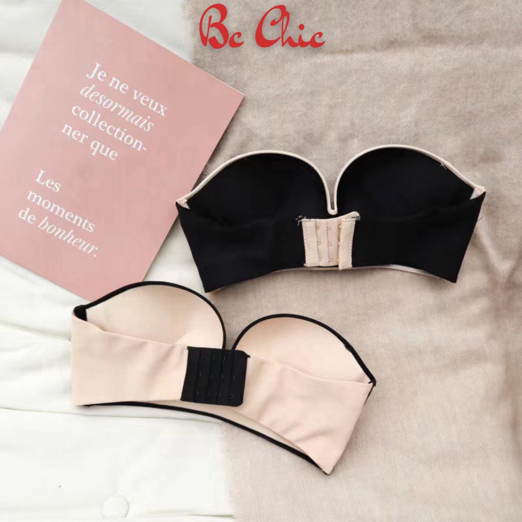 Áo Lót Nữ , Áo Ngực Nữ Đúc Su Cup Ngực viền đen nâng vòng 1 gợi cảm mã A02viền BC_CHIC LINGERIE