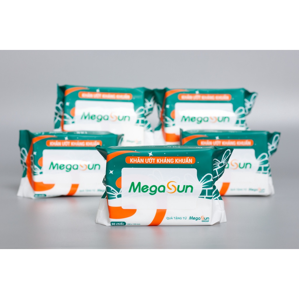 Khăn Giấy Ướt MegaSun Không Mùi, An Toàn Cho Da Cao Cấp 30 Tờ
