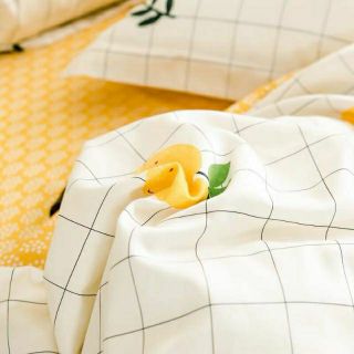 bộ chăn ga poly nhập khẩu chanh vàng