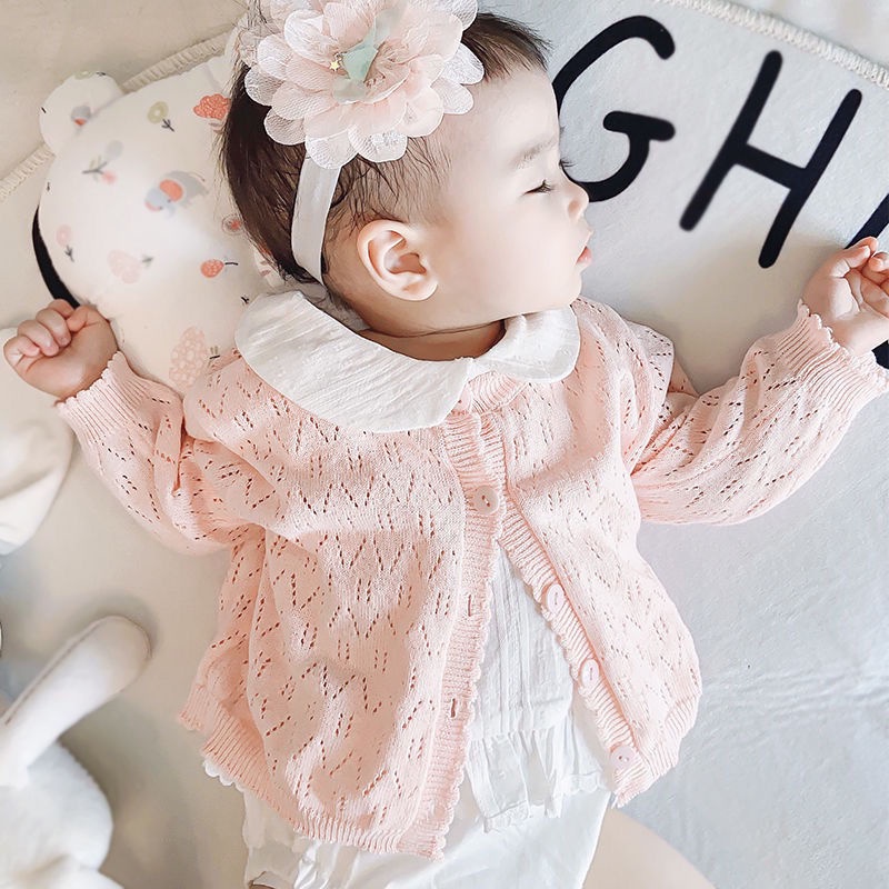 Áo Khoác Cardigan Vải Len Mỏng Thời Trang Xuân Thu Xinh Xắn Cho Bé Zx27