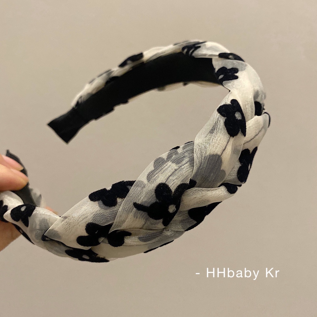 Băng Đô Vải organza Đính Hoa Xinh Xắn Mới Cho Nữ