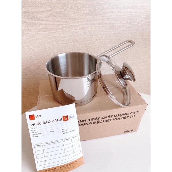 Nồi quấy bột Five Star 3 đáy size 14cm,12cm