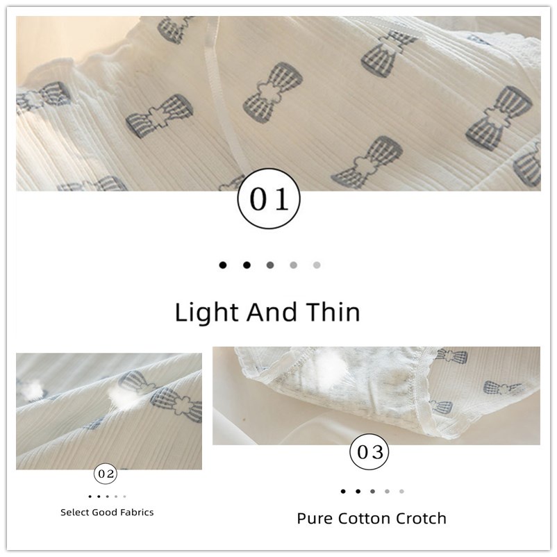 Quần lót Finetoo bằng cotton in hoạt hình đáng yêu cho nữ