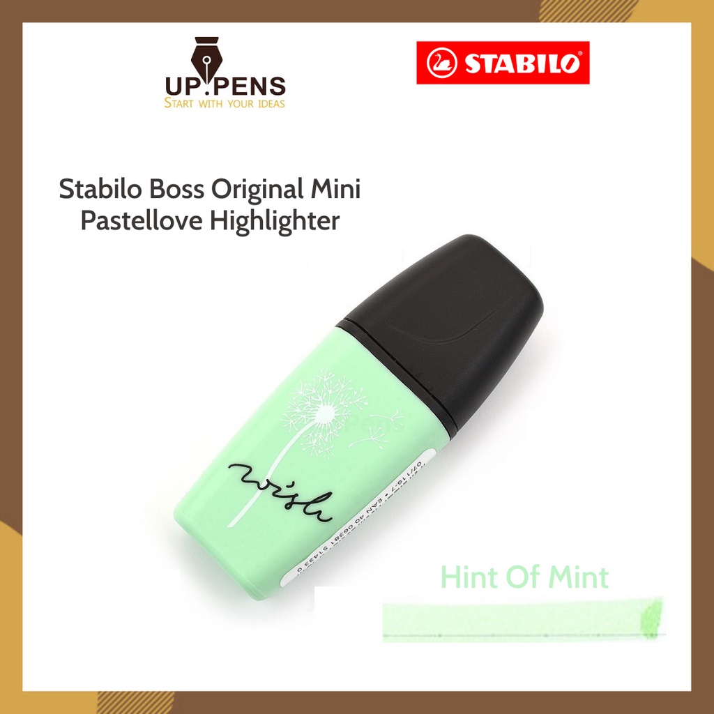 Bút dạ quang Stabilo Boss Original Mini Pastellove Highlighter - Màu xanh lá pastel (Hint of Mint)