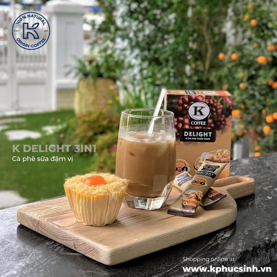 5 Gói Lẻ Cà Phê Hòa Tan K Coffee Delight 3in1 17g