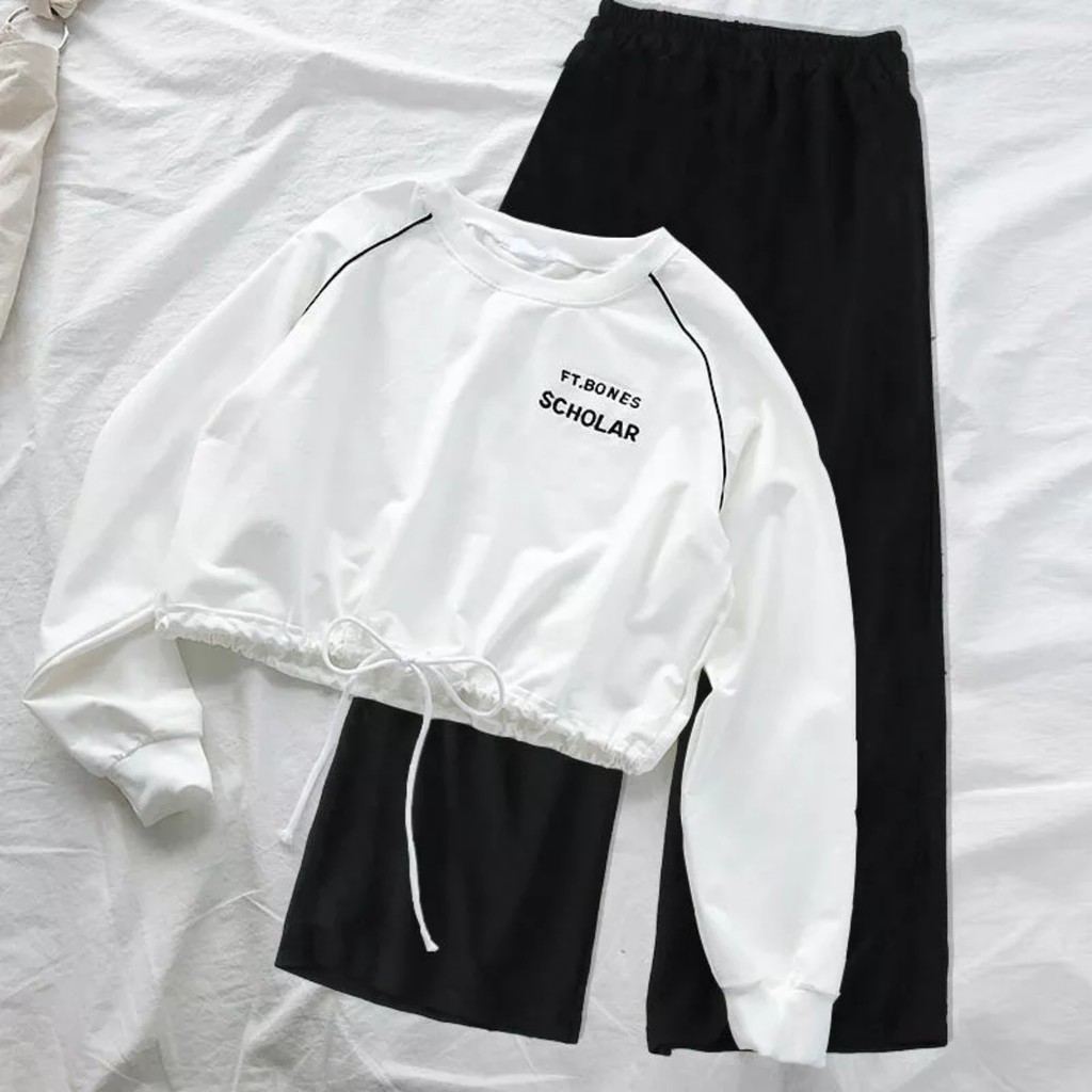 Áo croptop thắt dây phía dưới in chữ nhỏ sành điệu TTSA0051