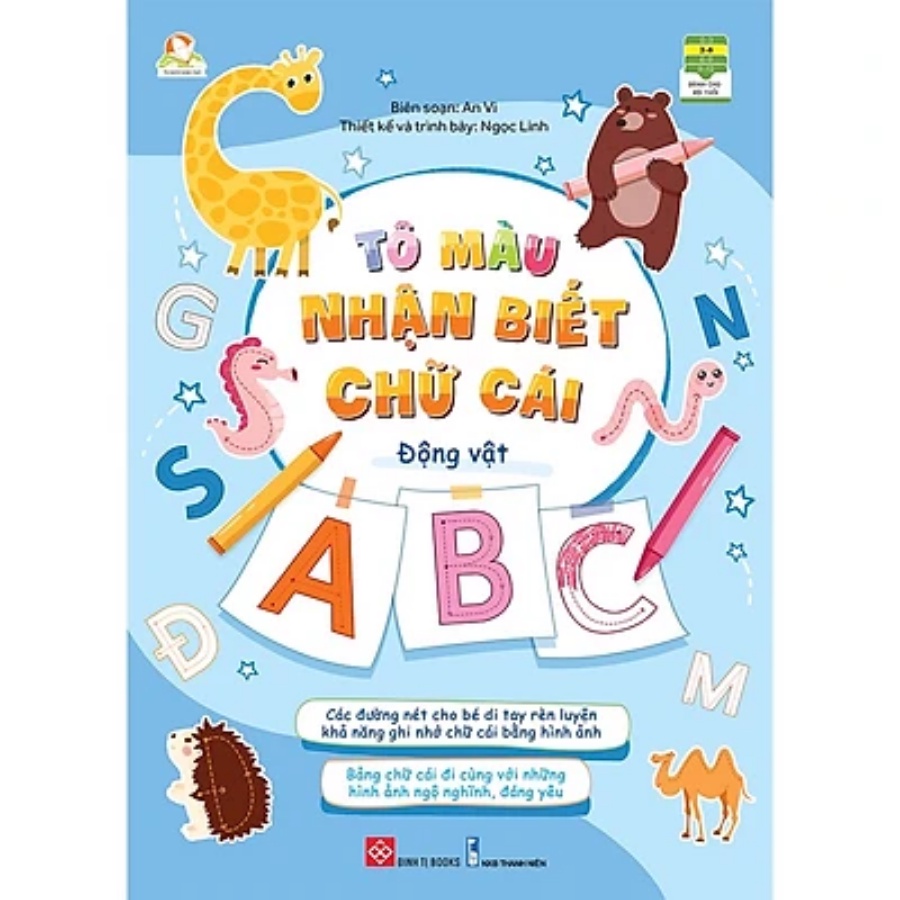 Sách - Combo Tô Màu Nhận Biết Chữ Cái (Bộ 4 Cuốn)