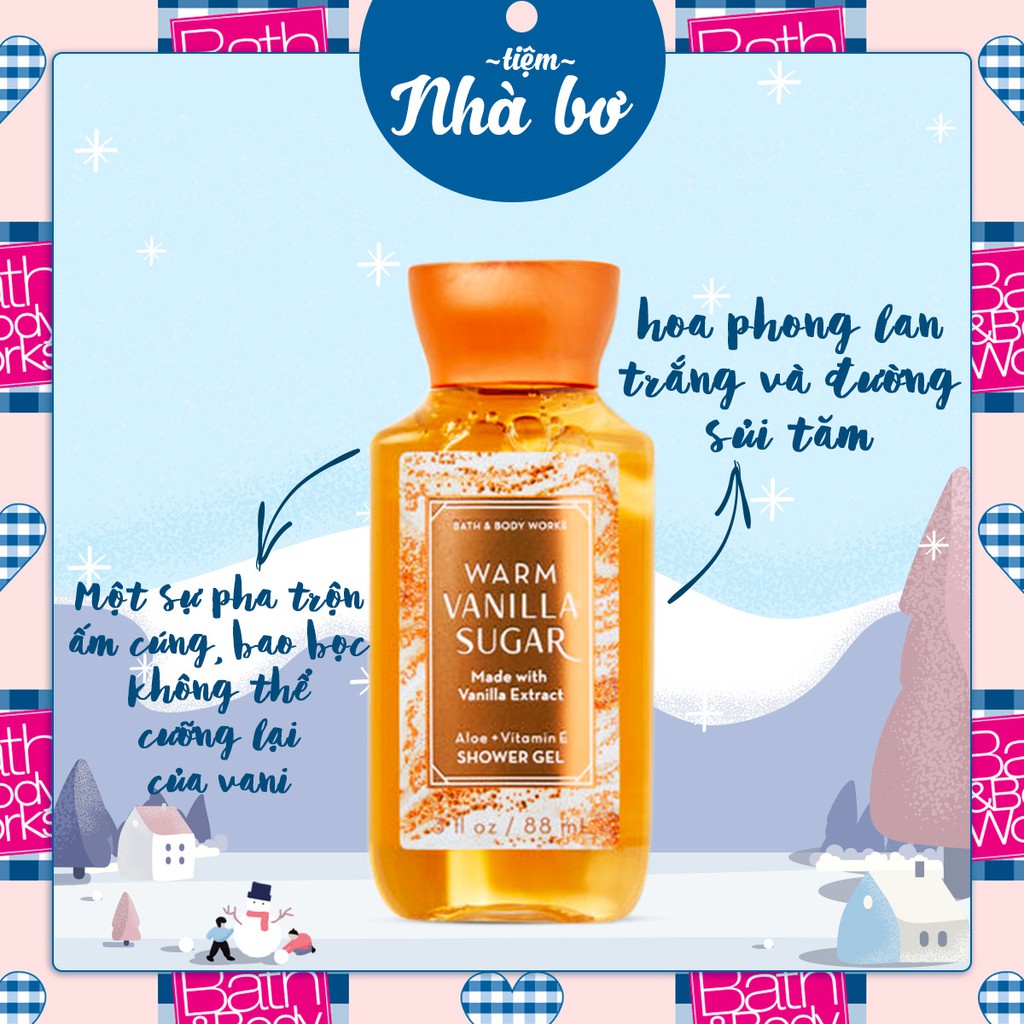 [Hàng USA] Sữa tắm dưỡng ẩm làn da Bath and Body Works Travel Size