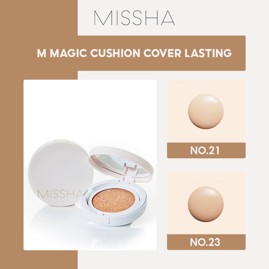 [Mã COSDEP -8% ĐH250k]Phấn Nước Che Phủ Hoàn Hảo Kiềm Dầu Missha M Magic Cushion Cover Lasting SPF50+/PA+++ 15g | WebRaoVat - webraovat.net.vn