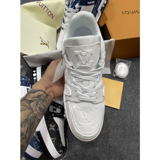 GIÀY LV TRAINERS SNEAKER ALL WHITE LAI AU [ BẢN CAO CẤP ]