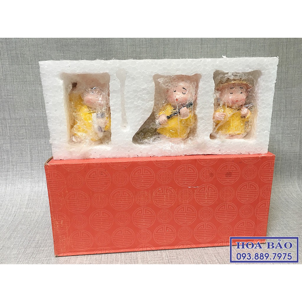 BỘ TƯỢNG 3 CHÚ TIỂU ÁO VÀNG -  RẤT ĐÁNG YÊU | BigBuy360 - bigbuy360.vn