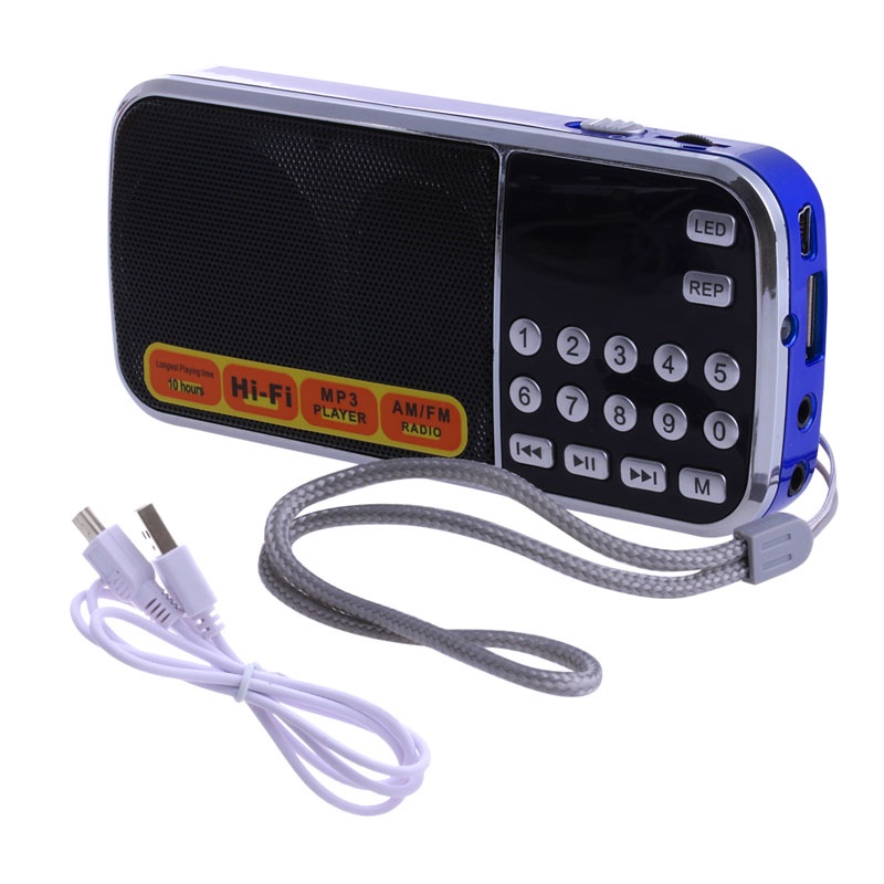 Máy Nghe Nhạc Mp3 Mini Màn Hình LCD Hỗ Trợ FM / AM / USB / Thẻ TF