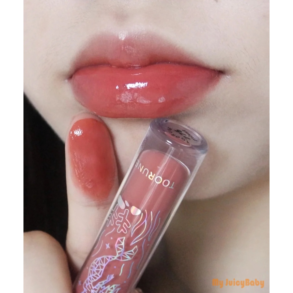 Toorune son môi Moisture Trà sữa đào nude không bết dính màu hồng tự nhiên trong trẻo son bóng dễ thương son bóng giá rẻ lipgloss