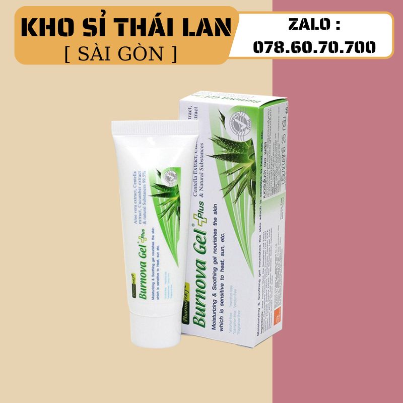 Gel Thoa Bỏng Tái Tạo Da Tổn Thương Burnova Gel Plus Thái Lan 25g- 70g