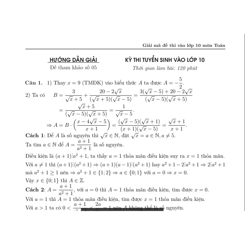 [Mã LTP50 giảm 50000 đơn 150000] Sách - Giải mã đề thi vào 10 môn Toán