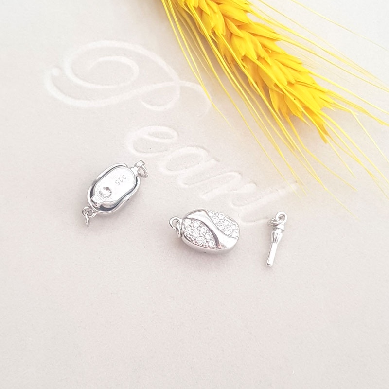 [K30B] Phụ kiện trang sức (DIY) - Khóa Yên ngựa nạm đá  zircon cho vòng cổ vòng tay kiểu chuỗi